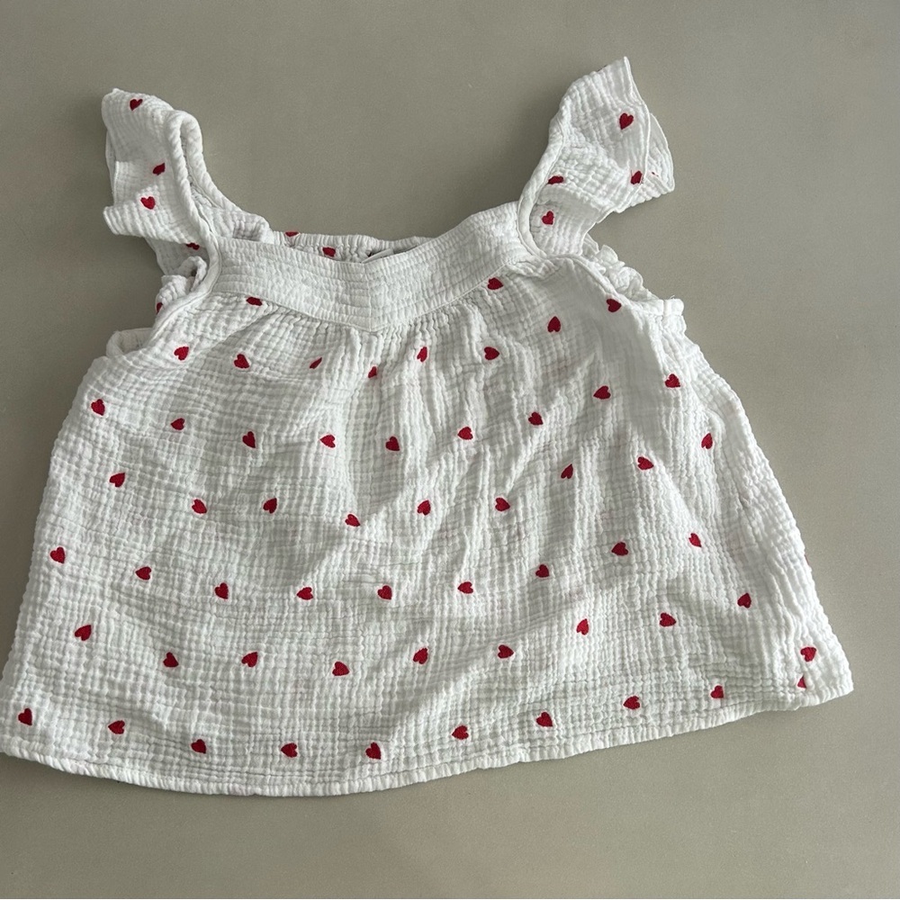 Rachel Zoe Women’s SleepSet Top with Red Heart Pattern, Size S